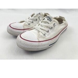 Converse Chuck Taylor All Star Shoreline White Canvas 7.5 Sneakers 537084F